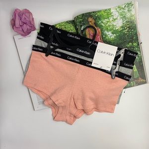 NWT Calvin Klein Women Ribbed Boyshorts 3 Pack
